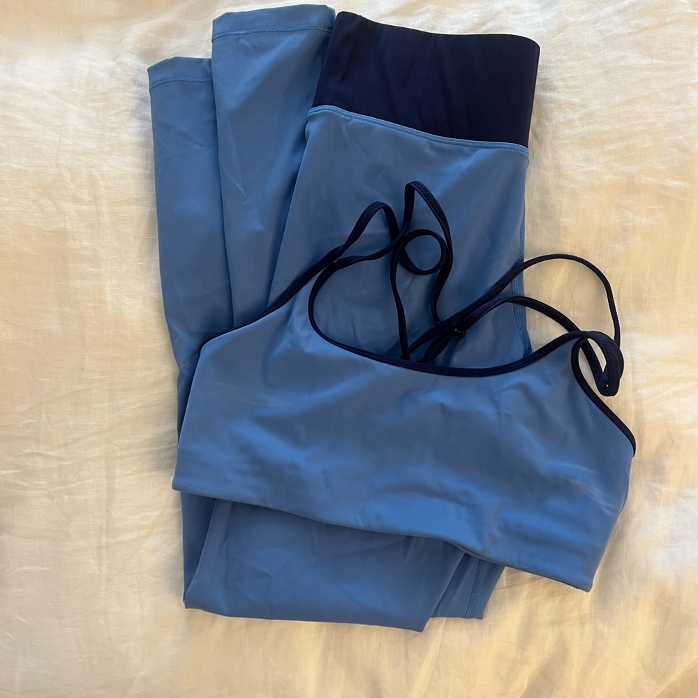 Monochrome blue workout set from All Access